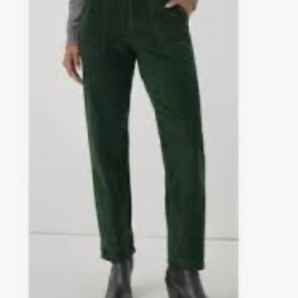 Pact Organic Cotton Emerald Green Corduroy Straight Leg Pants Trousers Medium